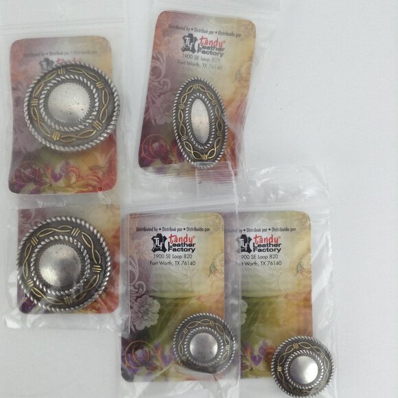 Lot of 13 Tandy Leather Factory Concho Angel Fire Tribal Texas Star Mesa Yucca - Picture 3 of 16